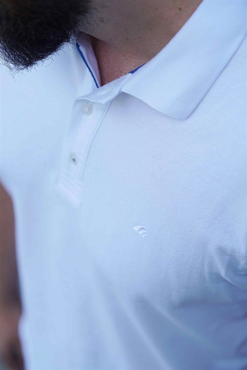 Ferraro Erkek Polo Yaka T-Shirt - Beyaz